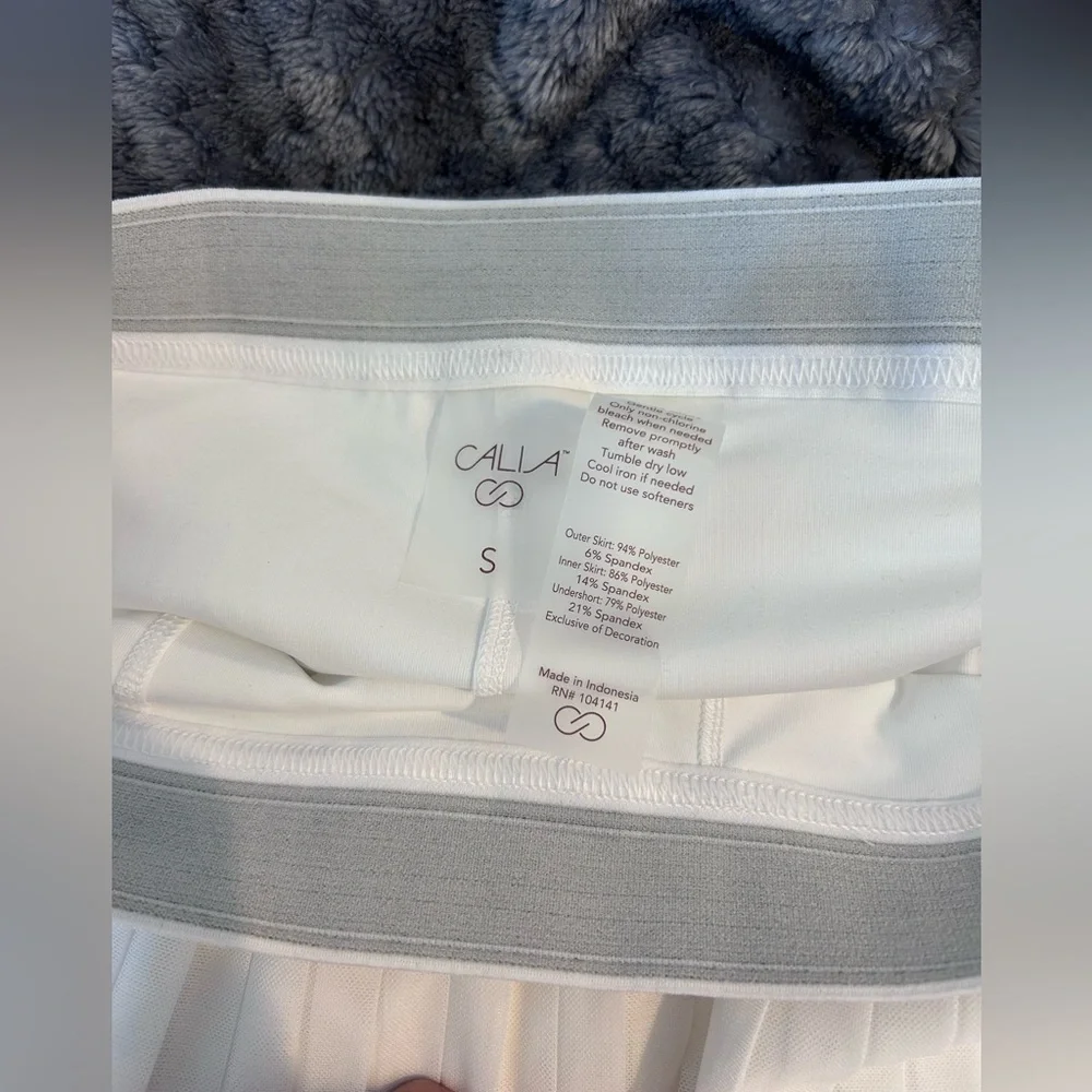 NWT Calia by Carrie Underwood Women's SzS White Pleated Tennis Pickelball Skort - Picture 4 of 7